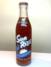 Circa 1930s FULL 7oz Bottle SUN RISE Strawberry Soda