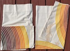 2pc Pacific Rainbow Pillowcases Brown Orange MCM VGC picture