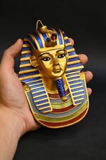 A rare golden mask of King Tutankhamun's face to hang on the wall, handmade BC picture