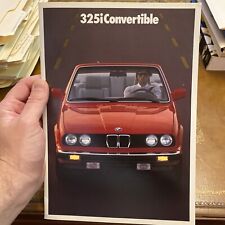 1987 BMW 325i Convertible Brochure 3 Series Conv't 1st year US Sales Catalog NOS picture