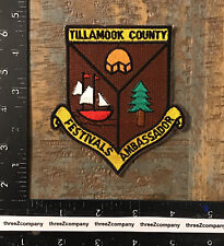 Vtg Tillamook County Festivals Ambassador Oregon Cheese Ship Sew-On Patch OR picture