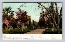 Stockton CA- California, Fremont Square, Advertisement, Vintage c1907 Postcard picture