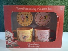 Strawberry Shortcake Berry Besties Mug Coaster Set Culturefly Vintage Style NEW picture