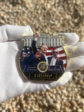 Donald Trump Fight Shooting Assassination Challenge Coin - MAGA - ONLY 100 MADE picture