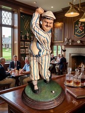 26” Laurel & Hardy Oliver Hardy Golf Statue Figurine - Larry Harmon 1999 picture