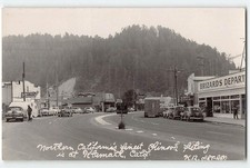 RPPC KLAMATH, CA Street Scene Cars Brizards Store 1940s Photo Vintage Postcard picture