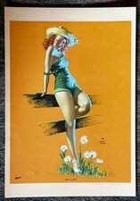 EXCELLENT Original 1940s Pin-Up Print