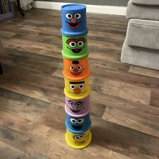 Vintage 1999 TYC Sesame Street Stacking Cups Nesting Set of 7 picture