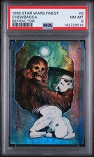 1996 STAR WARS FINEST REFRACTOR #8 CHEWBACCA PSA 8 picture