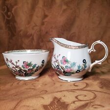 Duchess Bone China Sugar & Creamer - Indian Tree - Excellent Condition picture
