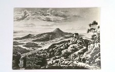 Vintage Burg Hohenrechberg Postcard with Hohenstaufen 1845 Black & White picture