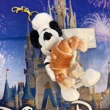 Disney Parks 2026 Chef Mickey Mouse Croissant Keychain Bag Charm Plush Toy New picture