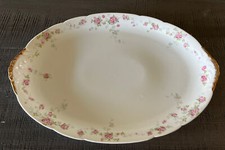 Antique Porcelain Limoges France Pink Roses XLG.Serving Platter Marshall Field’s picture