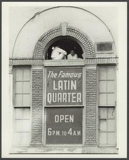 Times Square Manhattan NYC 1930s Latin Quarter Nightclub Sign Men Window picture