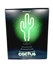 Merkury Innovations - Cactus Mini Neon Lamp - Green Neon Glow - 9.5