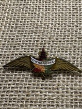 Vintage Sherbrooke Quebec, Canada Maple Leaf Wings Souvenir Enamel Pin ***READ picture