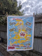 RARE Vintage 1950s Butlin's Souvenir Linen Tea Towel picture