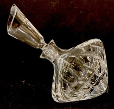 Astral Lead Crystal Perfume Bottle Vanity Handmade In Korea 4.5”x 4.5” X4” picture