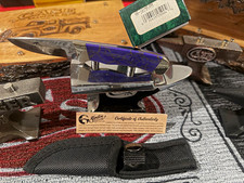 Hen and Rooster Michael Prater Customs Clip Point Full Tang Knife COA picture