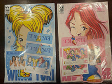 Vintage Fin.K.L 1999 K-Pop Chibi Sticker Pack Folder Set Rare Y2K Korean Merch picture