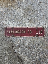 Vintage 1964 Arlington Fire Department Tag License Plate picture