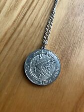 Apollo 15 Commemorative Coin Pendant Necklace Sterling Silver picture