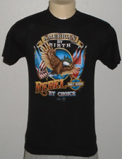 Vtg 1987 Harley-Davidson Motorcycles American Rebel 3D Emblem Biker TShirt Men L picture
