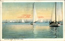 Winthrop Massachusetts MA Yachting Scene c1910s Vintage Postcard picture