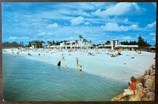 SARASOTA FLORIDA FL~Beach Club at Lido Beach~1960's Postcard picture