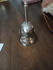 Vintage Enesco Silver Plate Christmas Bell Santa St. Nick Holiday 1996 picture
