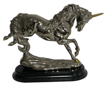 Vtg 1993 Limited Ed #2193 Platinum Majesty Porcelain Unicorn Princeton Gallery picture