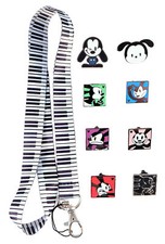 Oswald Lucky Rabbit Themed Starter Lanyard Set w/ 5 Disney Trading Pins ~ NEW picture