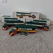Hess Truck Vintage Lot Containing 2 Fuel Oil Trucks And 1 Cargo Truck 1970s-80s picture