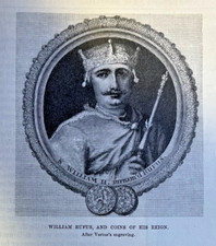 1884 England Great Banquet Hall of William Rufus illustrated picture