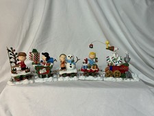 Vintage Peanuts Christmas Train By Danbury Mint Five Piece ￼ picture