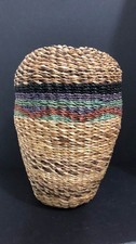Vintage Handwoven Sea Grass Basket / picture
