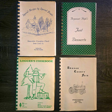 4 Vintage Amador County CA Cookbooks Sutter Creek Jackson Argonaut High Fair Cal picture