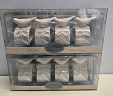 Two Boxes of Four NWT Grasslands Road Melody Ceramic Songbird Napkin Rings picture
