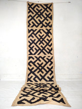 Vintage Kuba long Raffia Textile Traditional African Tribal woven Congo it1221 picture