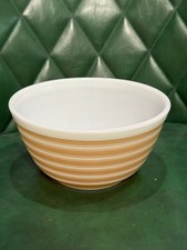 VTG Pyrex Rainbow Sandalwood stripe mixing bowl #402 Quartz 1.5 READ picture