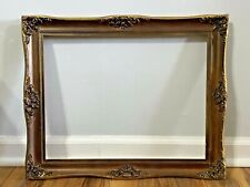 Vintage Ornate Wood Picture Frame Two Tone 17 1/2
