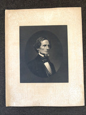 Large Antique Jefferson Davis Photograph Print 15x19