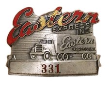 Rare Antique Eastern Express Inc Trucking Trucker's Cap Hat Badge Pin picture