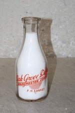 MANCHESTER CONN OAK GROVE DAIRY MILK BOTTLE QUART  TRPQ ACL BABY  SANKEY picture