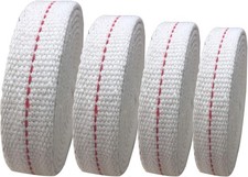 4 Rolls Oil Lamp Wick 1/2, 3/4, 7/8 Inch Flat Cotton Wick 6.5 Ft/roll Red Stitch picture