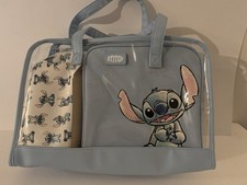 Primark Disney's Stitch Blue and White 3 Piece Bag Set New With Tags picture