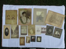 Antique Lot of 16 Cabinets, CDV and Other Photos some ID'd picture