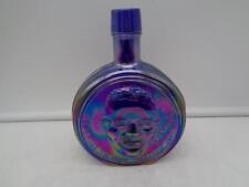 Vintage Wheaton Cobalt Carnival Glass Presidential Theodore Roosevelt Bottle picture