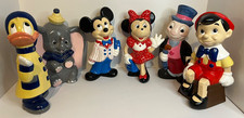 Vintage Walt Disney Productions Figurines Lot of 6 Mickey Minnie Donald 9
