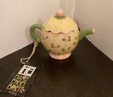 NWT Mary Engelbreit Vintage June Mini Teapot NOS picture